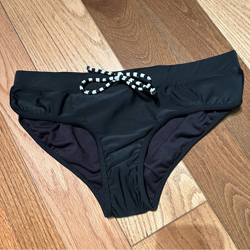 NWT Old Navy Classic Black Swim Bottom Tie Women XS